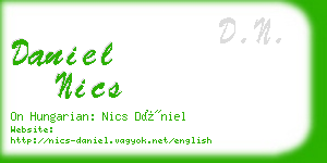 daniel nics business card